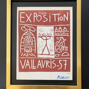 PABLO PICASSO | Vintage 1964 Signed Offset Lithograph | Ltd. Ed | Framed