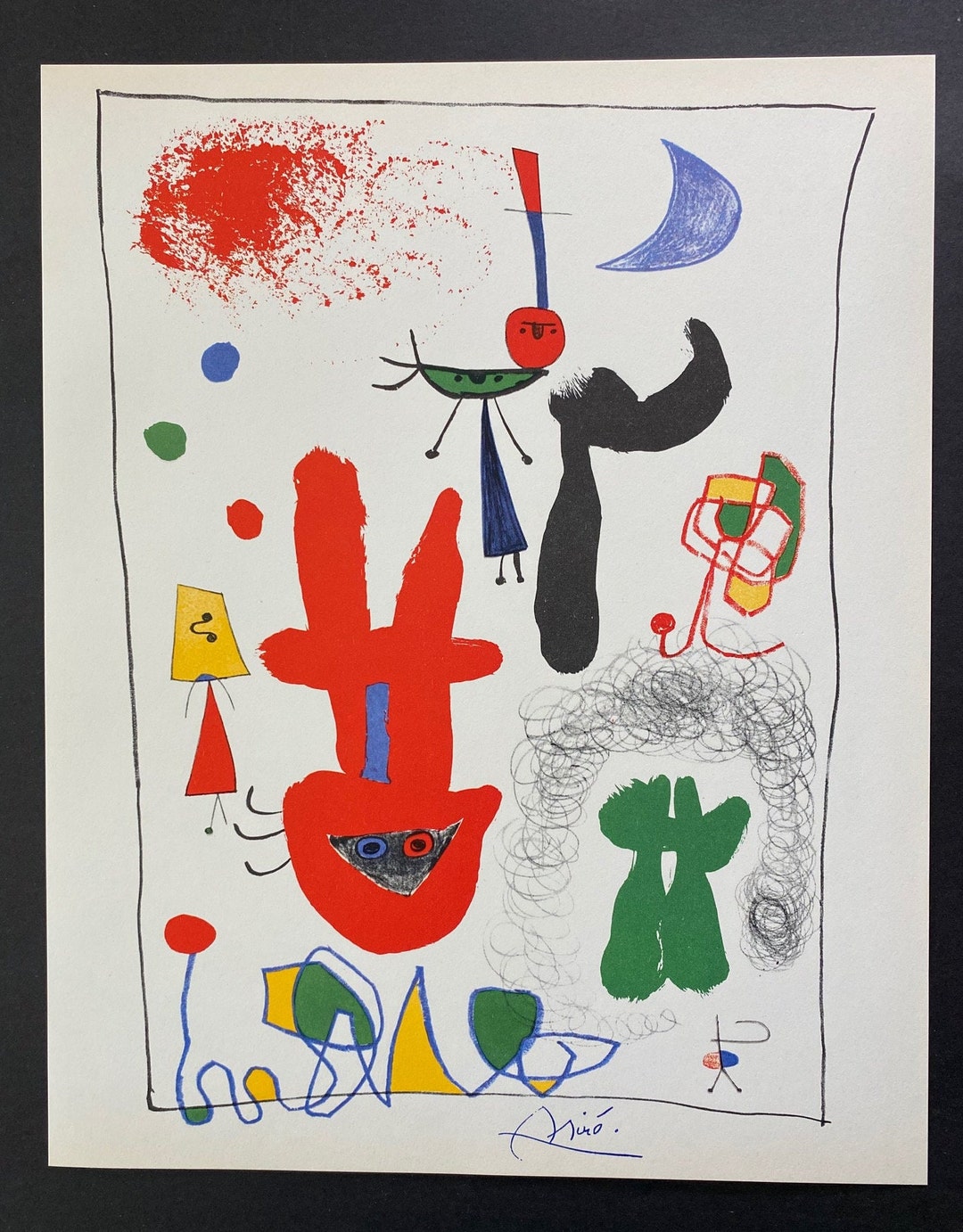 Joan Miro + 1958 Beautiful Signed Print + Buy Now!! - Etsy