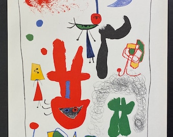 Joan Miro + 1958 hermosa impresión firmada + comprar ahora!!