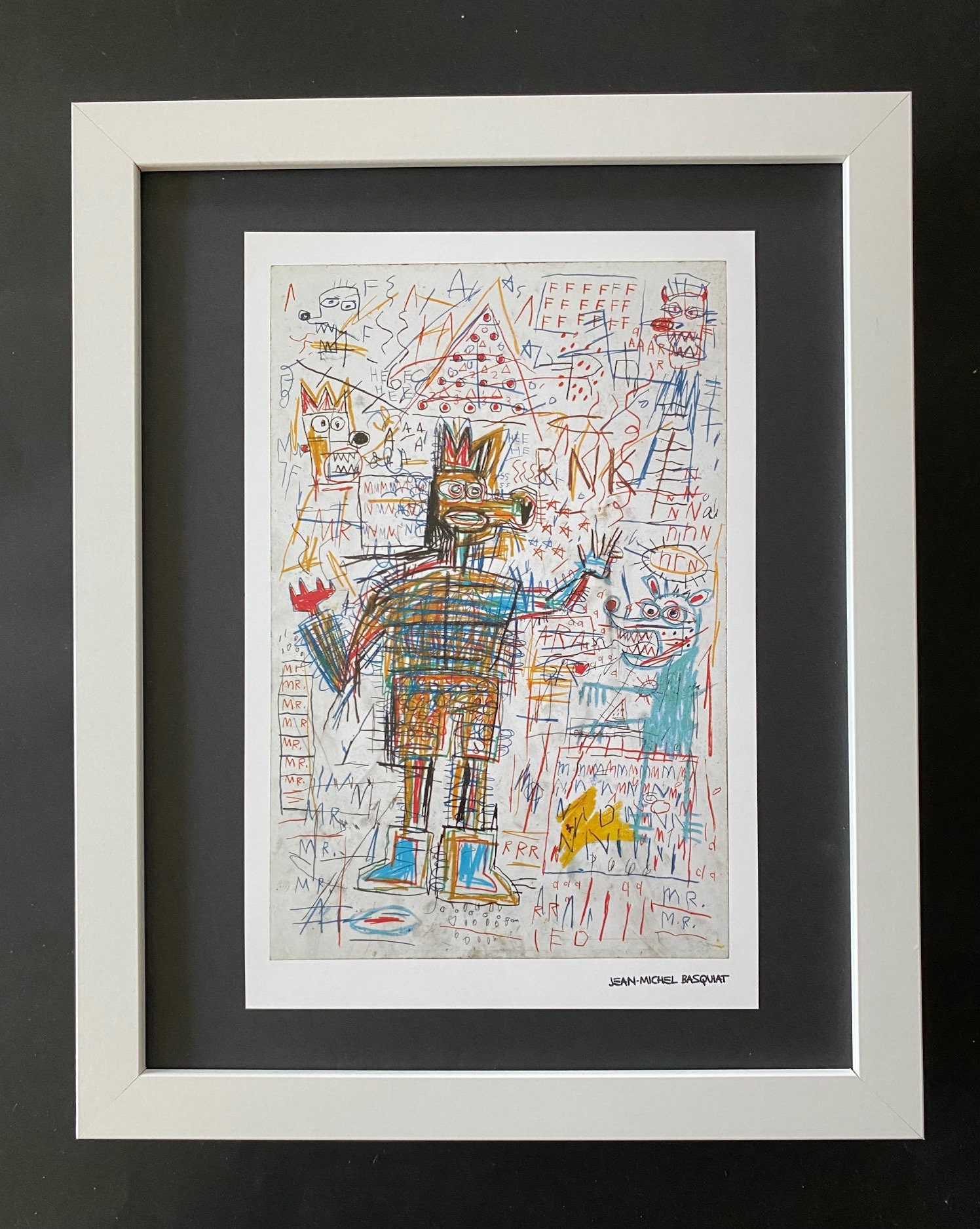 Jean Michel Basquiat | Beautiful Print Signed | Mounted in New Jean Michel Basquiat | Beautiful Print Signed | Mounted in New