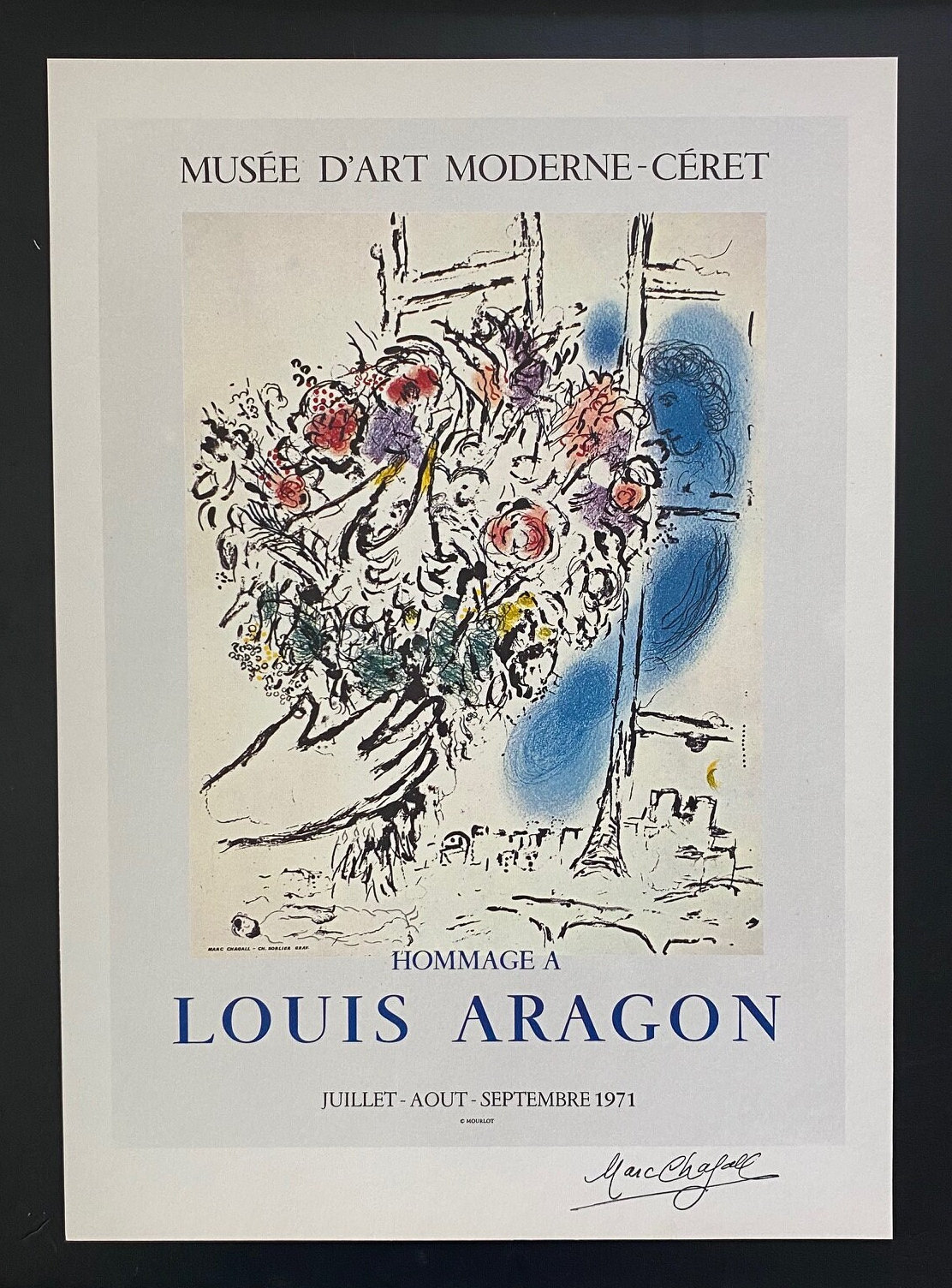 Marc Chagall | Original Vintage 1975 | Signed Print | Mounted in
