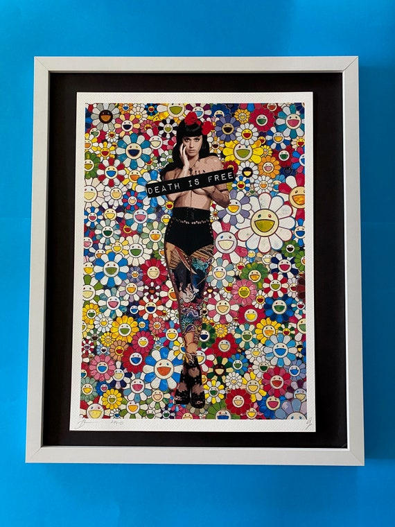 版画 death nyc AO17 🔥Death NYC Large Framed 16x20in Pop Art Graffiti COA Hello