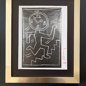 Keith Haring + Beautiful Signed Print + Brand New  Frame + Buy it Now !