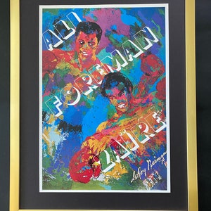Leroy Neiman + Print &quot; Ali vs. Foreman &quot; gerahmt + Signiert + Jetzt kaufen !