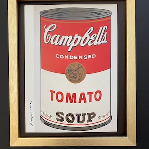 Andy Warhol | Vintage 1984 Campbell&#39;s Soup Print Signed |Mounted and Framed | Buy it Now!