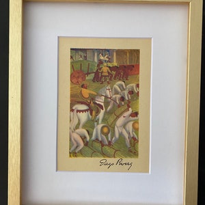 DIEGO RIVERA | Vintage 1946 Signed Print | Framed