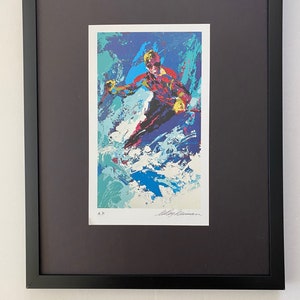 Leroy Neiman + Druck &quot; Down the Hill &quot; gerahmt + signiert + Jetzt kaufen !