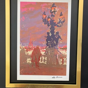 Leroy Neiman + Sketchbook Print &quot;Scenes of Paris&quot; Framed + Signed + Buy it Now !