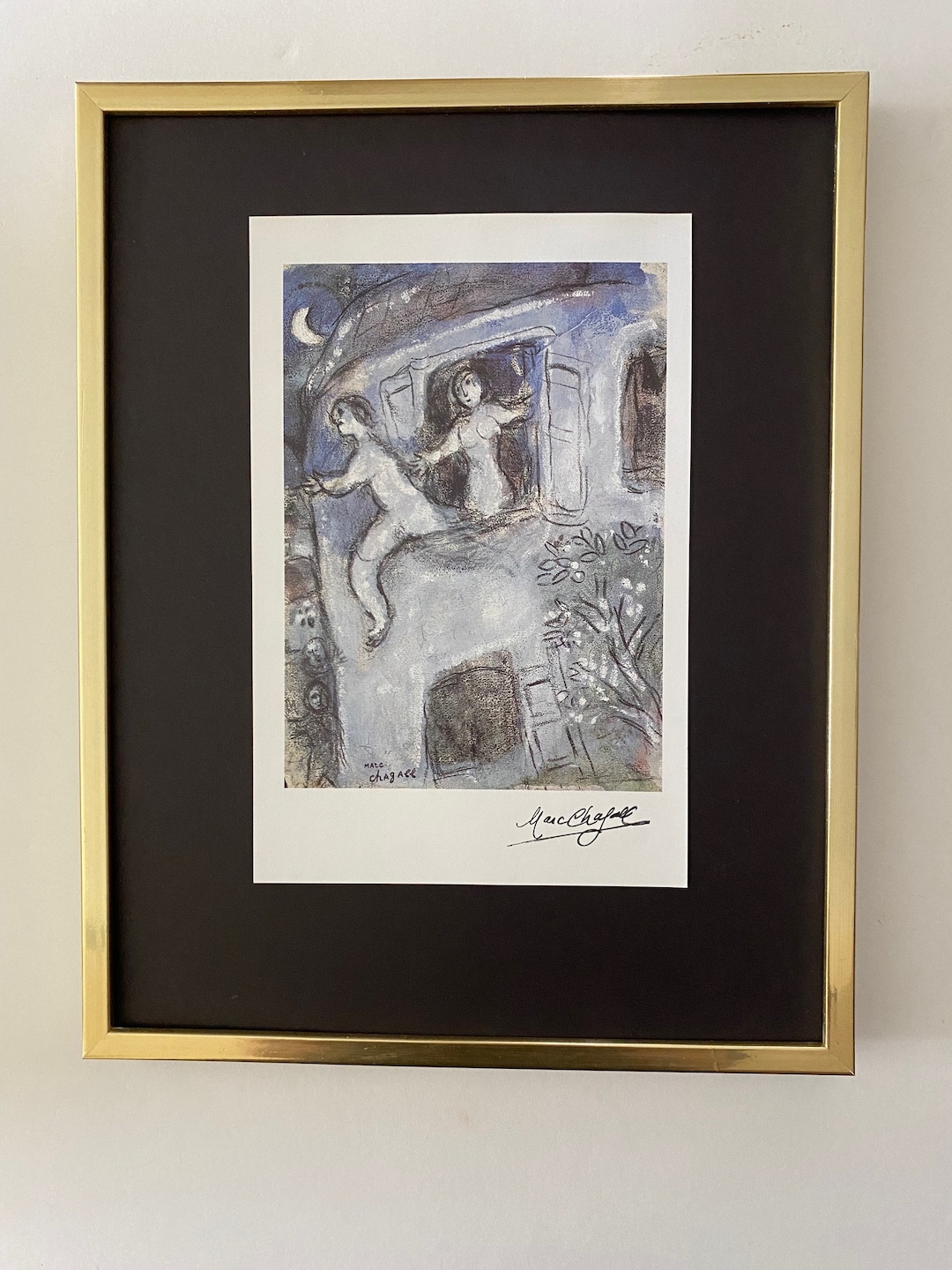 Marc Chagall + Beautiful Signed Drawing for the Bible Print +