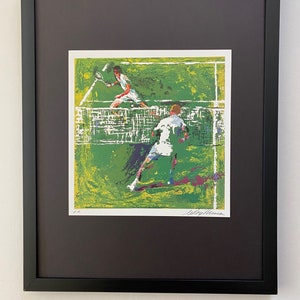 Leroy Neiman + Druck &quot; Tennis &quot; gerahmt + signiert + Jetzt kaufen !