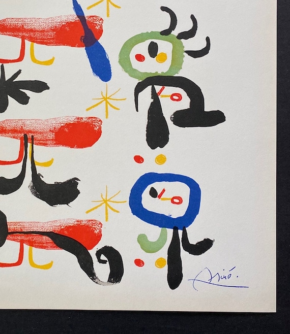 Joan Miro + 1958 Beautiful Signed Print + Buy Now!! - Etsy