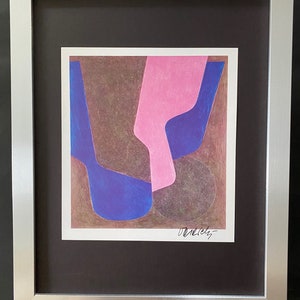 VICTOR VASARELY + 1970&#39;s Signed Abstract Geometric Print + New Frame. + Buy it now !