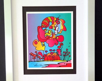 Peter Max +  Beautiful Signed Print + Brand New Silver Frame + Buy it Now !