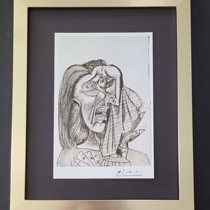 PABLO PICASSO + 1972 Study for Guernica Print + New Frame + Printed by the Cultural Ministry of Spain
