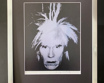 Andy Warhol + 1984 firmado AUTORRETRATO impreso mate a 11X14 + cómpralo ahora !