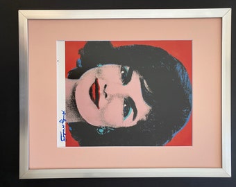 Andy Warhol + 1984 Gesigneerd Jackie Kennedy Print Gematteerd en Ingelijst + Koop het Nu!