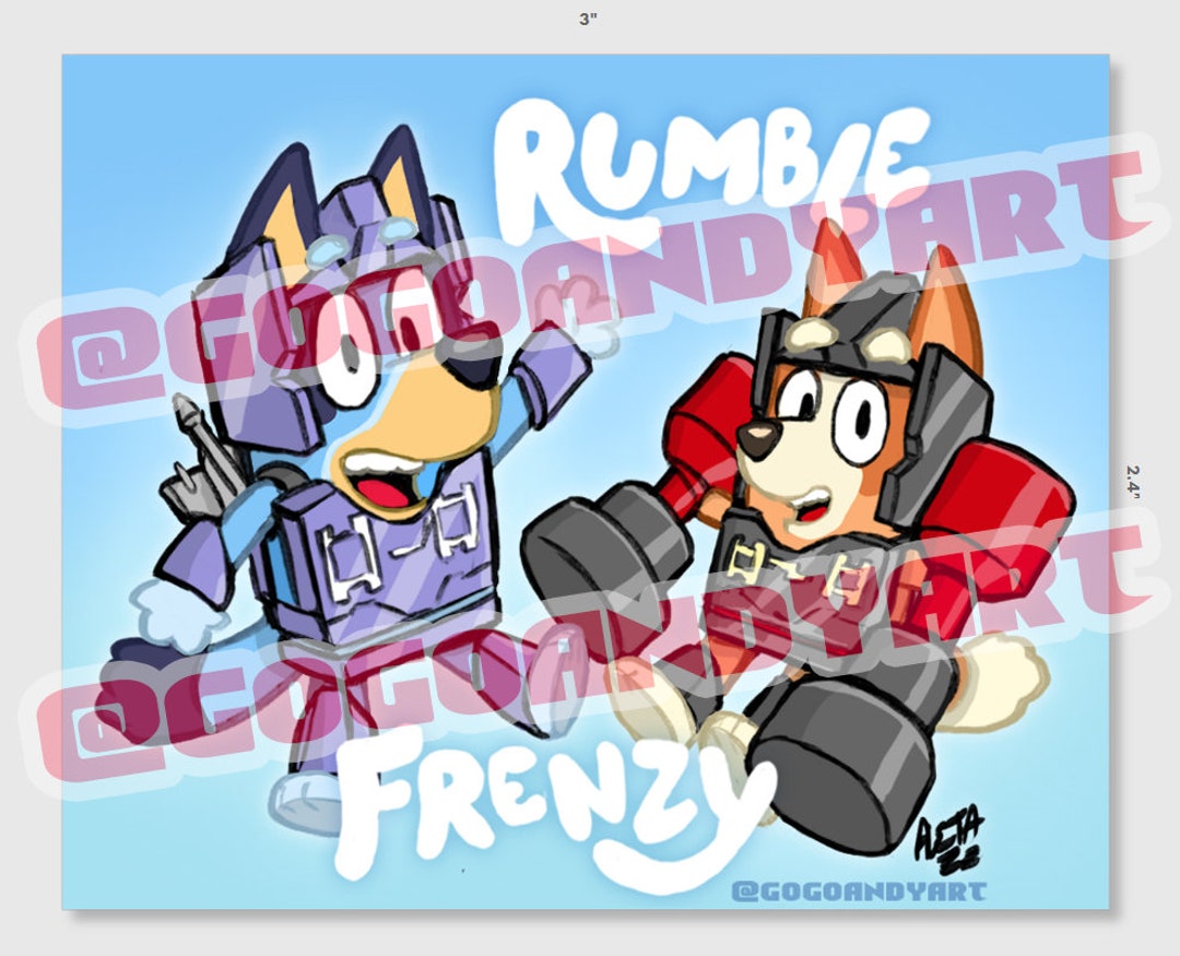 Pegatina Bluey X Transformers Etsy México