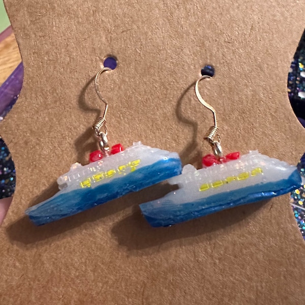 Cruise Ship Earrings Etsy