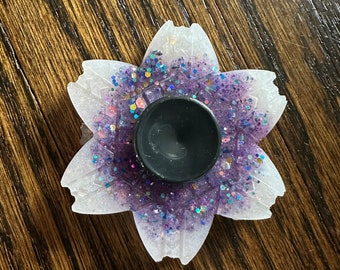 Purple and pink glitter fidget spinner