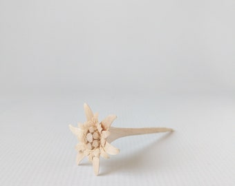 Wooden Hand carved Edelweiss flower