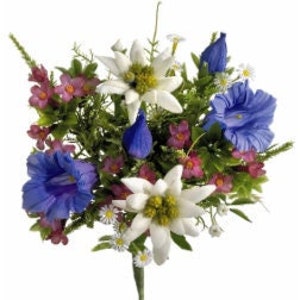 Silk Alpine Flower Bouquet