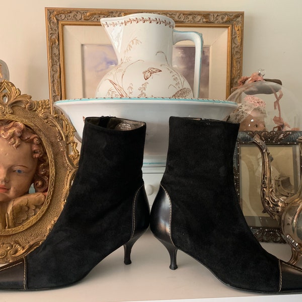 Kitten Heel Boots Etsy