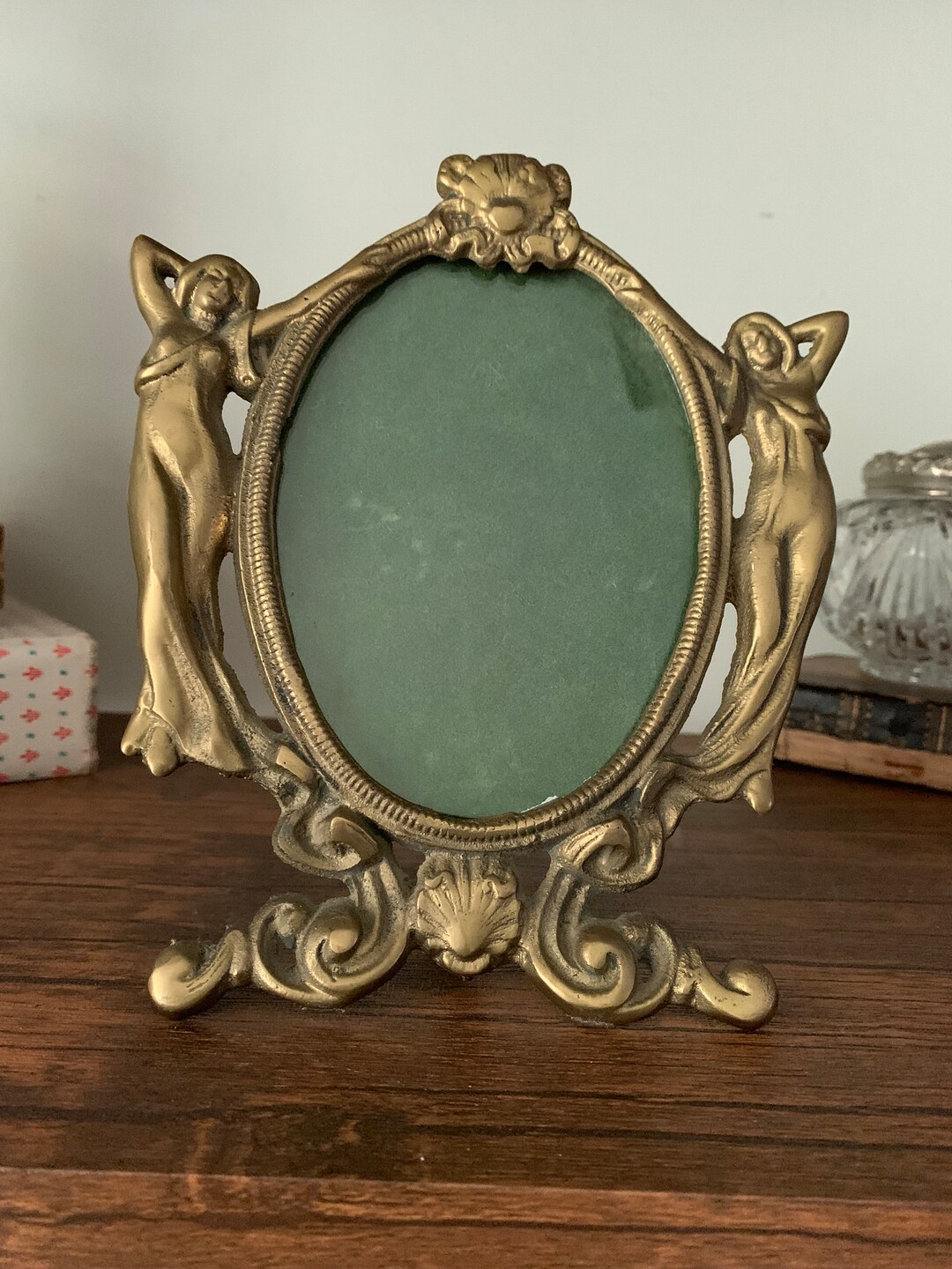 Vintage Antique Art Deco Brass Picture Frame Etsy