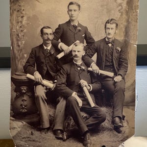 Foto antica vittoriana di studiosi maschi - Chicago 1894