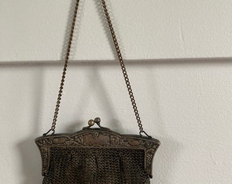 Antique German Silver Mesh Bag