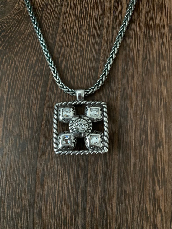 RARE Brighton Crystal Pendant Necklace - image 2