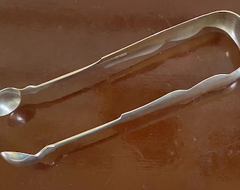 Vintage Coin Silver "Fiddle Handle" Sugar Tongs