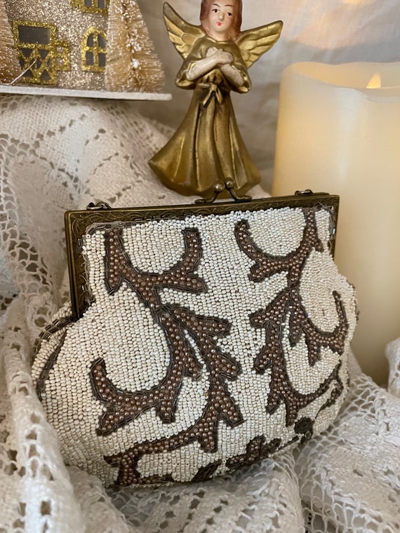 Vintage Hand Beaded Evening Bag from Belgium - image 1