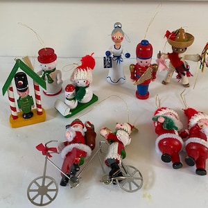 Vintage Wood Christmas Ornaments