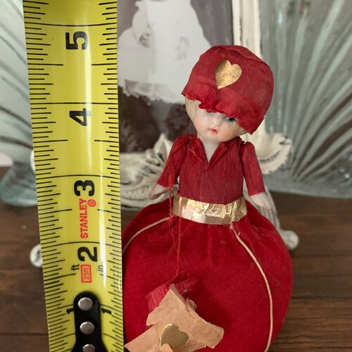 Antique Handmade Bisque shops Doll Pin Cushion