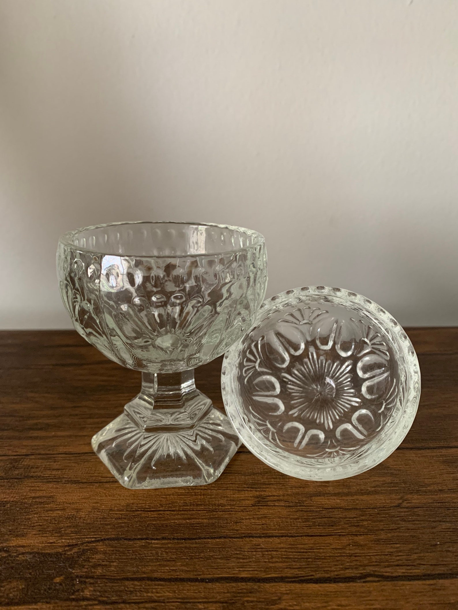 Vintage Avon Clear Glass Egg Etsy