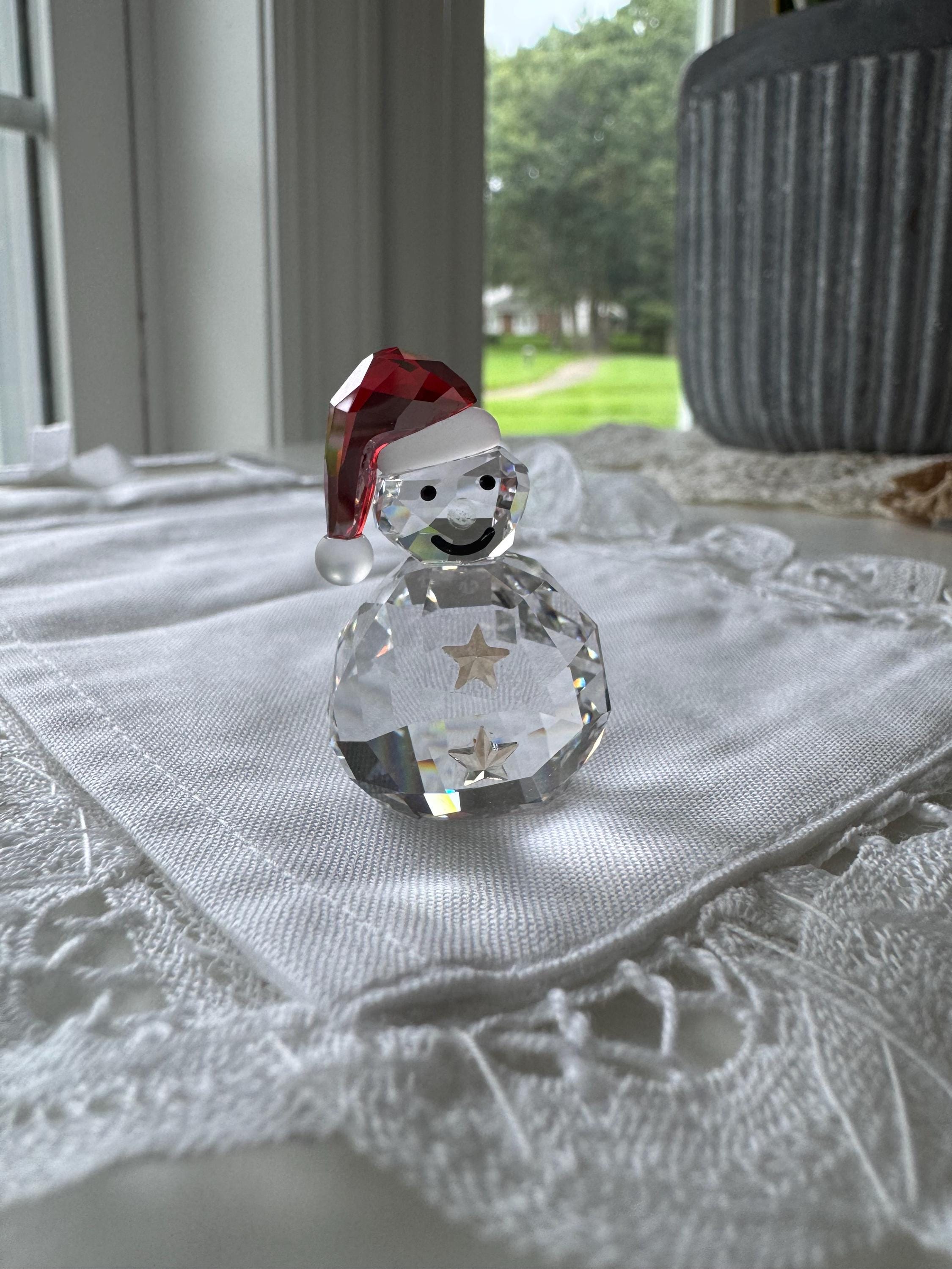 Crystal Snowman Figurines - Etsy