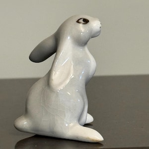 Vintage LOMONOSOV Imperial Porcelain Rabbit Figurine -USSR