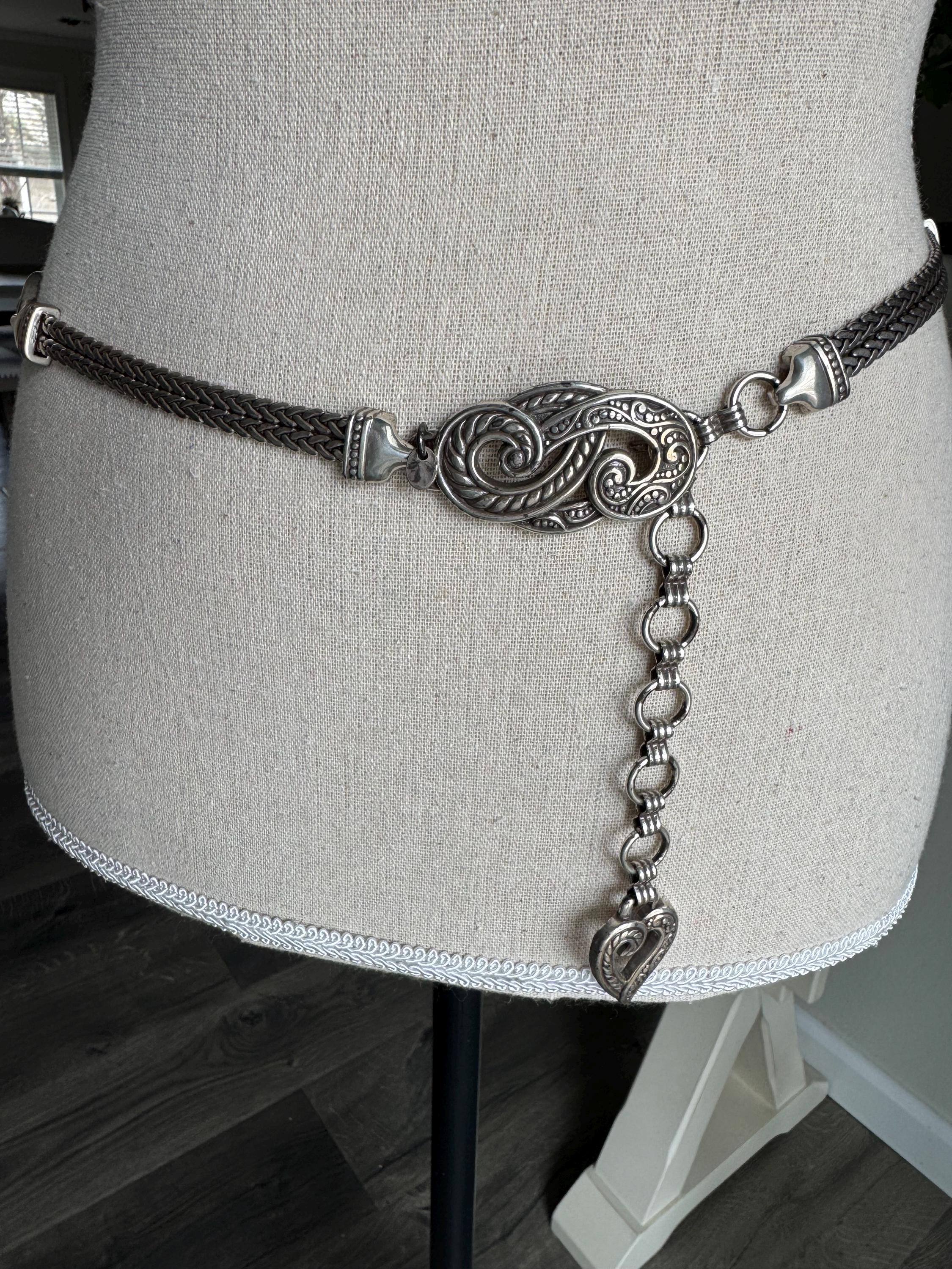 Elegant Silver Heart Chain Belt from Brighton Hearts Reversible Belt - Brighton main image 2