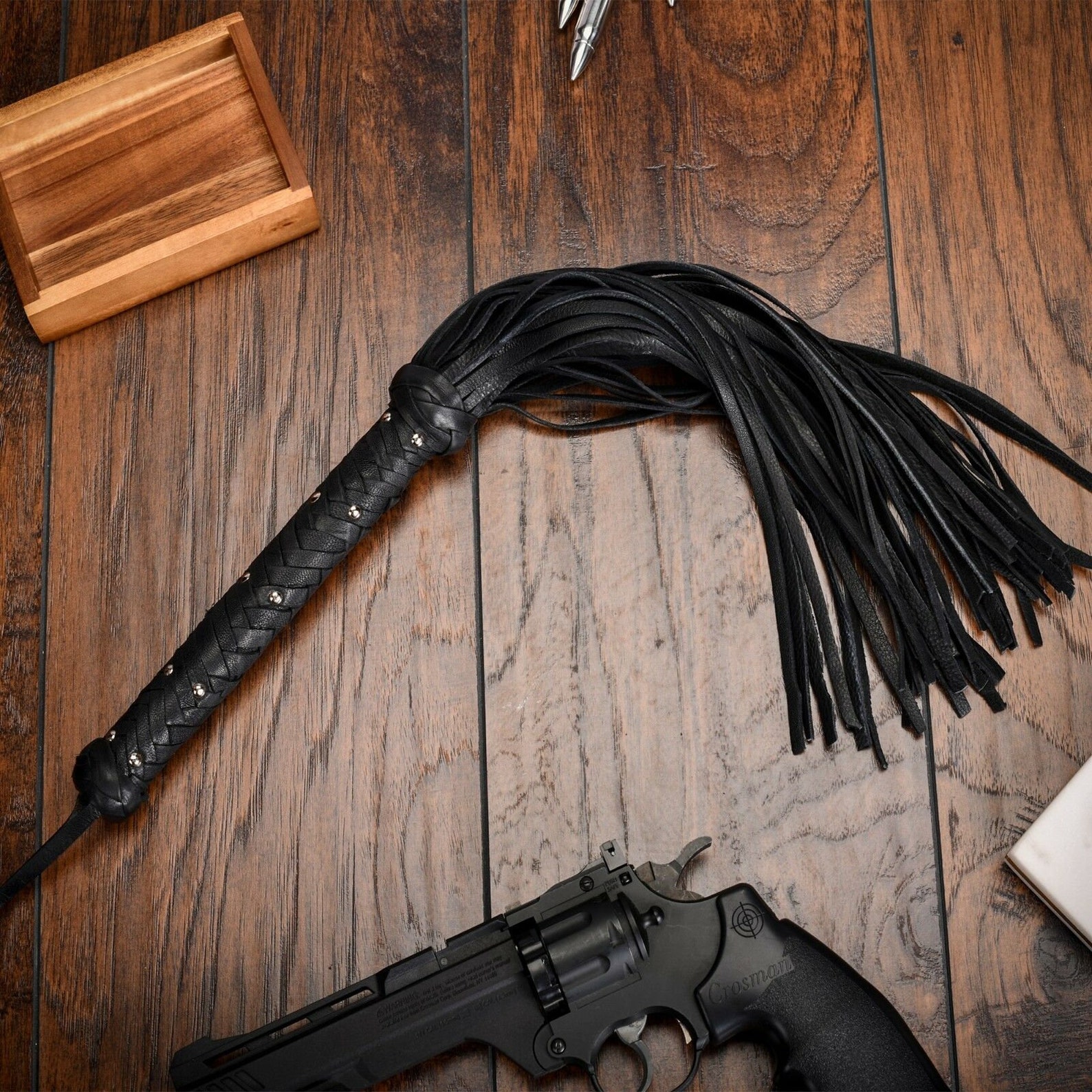 Leather Flogger Whip For Fun Black Genuine Leather Whip With Etsy