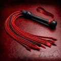 Cat O Nine Tails Whip with Weaving Leather Flogger Stingy Whip