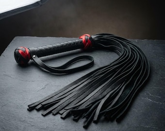 Handmade Leather Flogger Heavy Thuddy Whip 70 Tails Impact