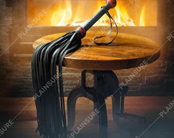 Handmade Leather Flogger Heavy Impact Toy Whip BDSM Accessory