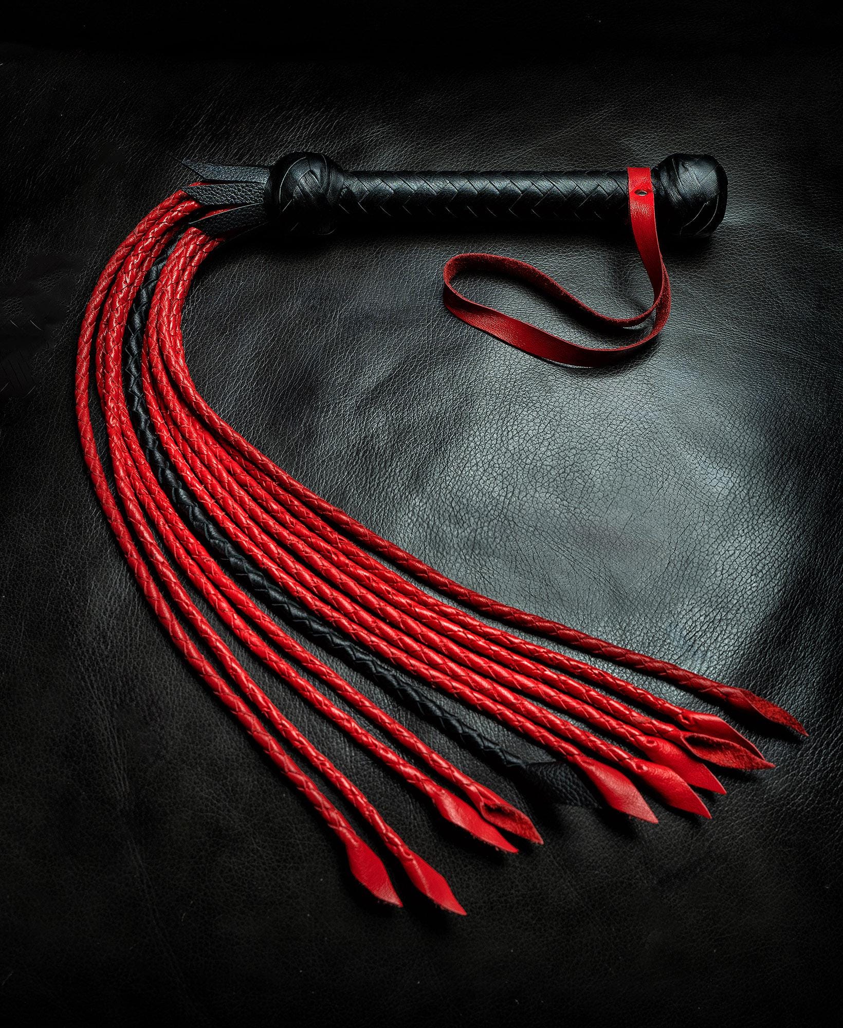 Cat of 9 Tails, Leather Cat Flogger, Whip BDSM Leather Flogger Whip Cat