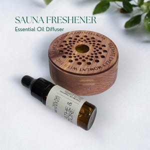 Sauna Freshener Aromatherapy: Cedar & Beeswax Diffuser for Sauna - Peppermint and Eucalyptus Essential Oil