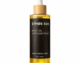After Sauna Body Oil – Organic Jojoba, Apricot, Evening Primrose – Lightweight Botanical Hydration