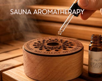 Sauna Freshener Aromatherapy: Cedar & Beeswax Diffuser for Sauna - Peppermint and Eucalyptus Essential Oil