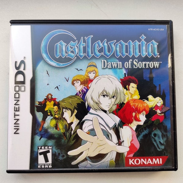 Castlevania: Dawn of Sorrow DS Repro Print Inset with plastic Box, replacment box with cover for ds games, handmade print for retrogamer 010