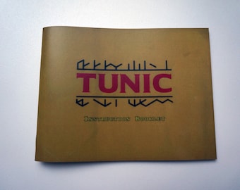 Reproducción de manual para juegos retro, tunic, adventure, nes, snes, manual retro para juego moderno, reproducción de manual de juego indie