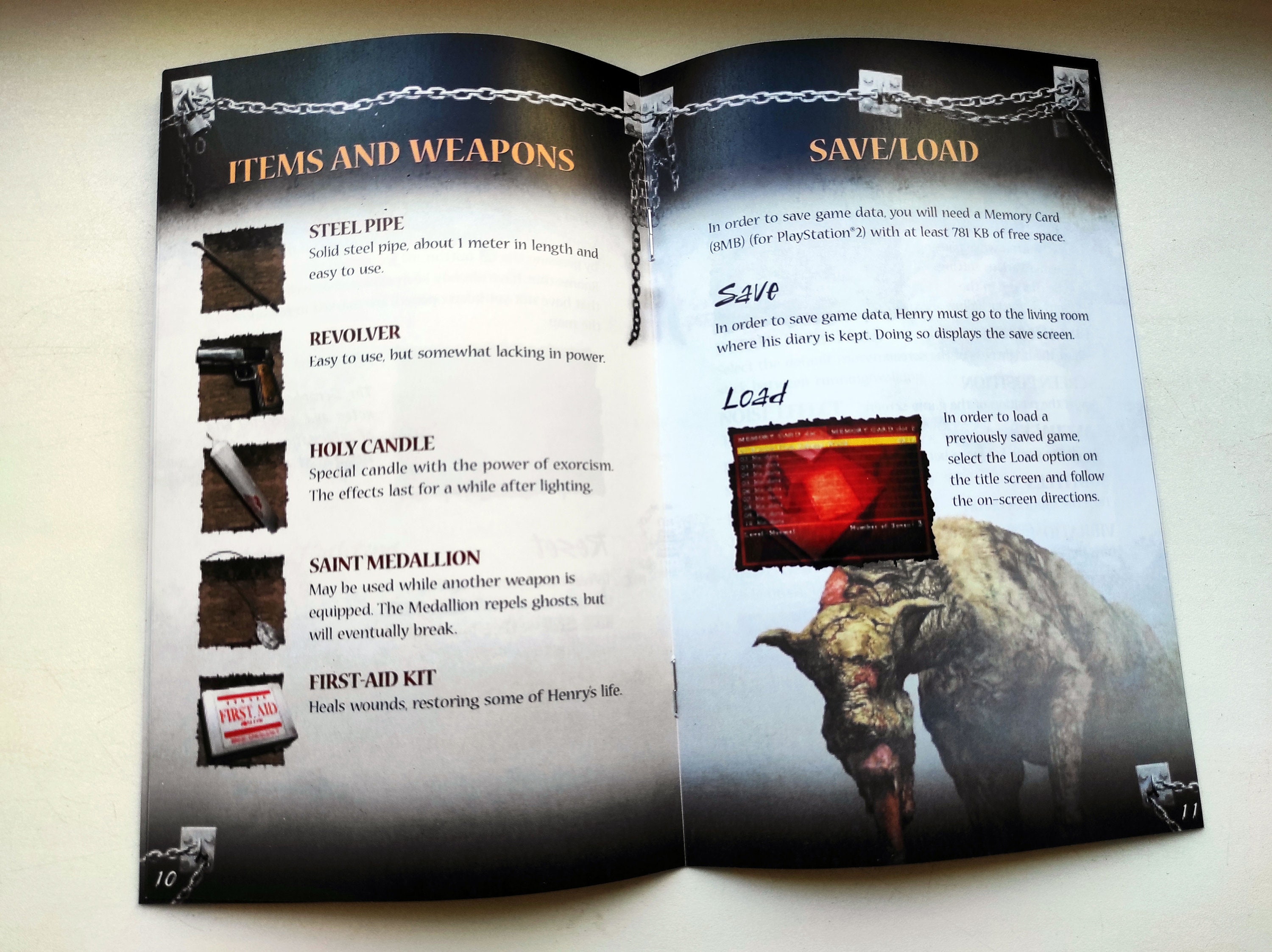 Custom Printed Silent Hill 4 the Room Playstation 2 Manual 