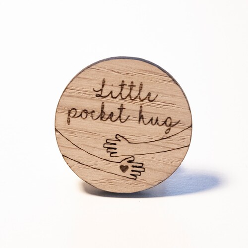 Wooden Pocket Hug Token Gift Bulk Wholesale Little Heart Etsy